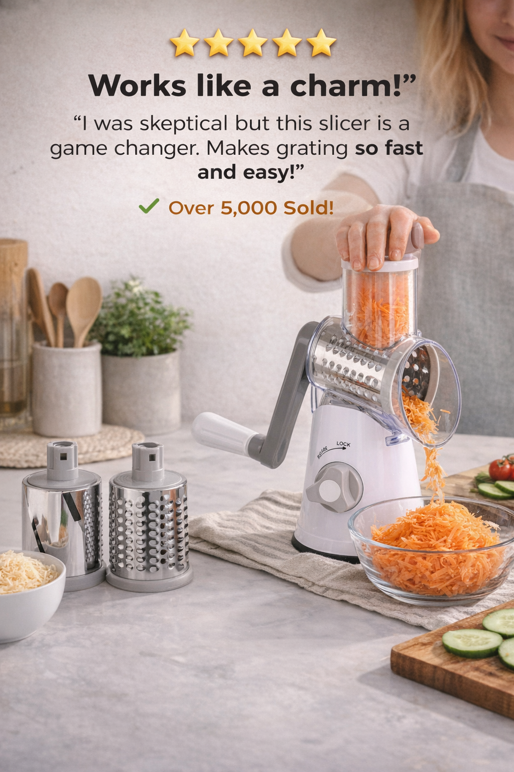 ChopMaster Pro 3-in-1 Rotary Grater