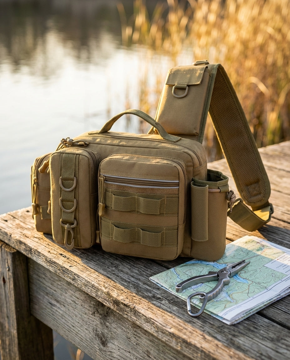 Fishing Shoulder & Waist Bag | Rod Holder Tackle Bag