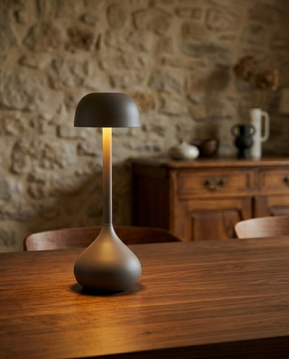 Wireless Dimmable Mushroom Table Lamp | Rechargeable