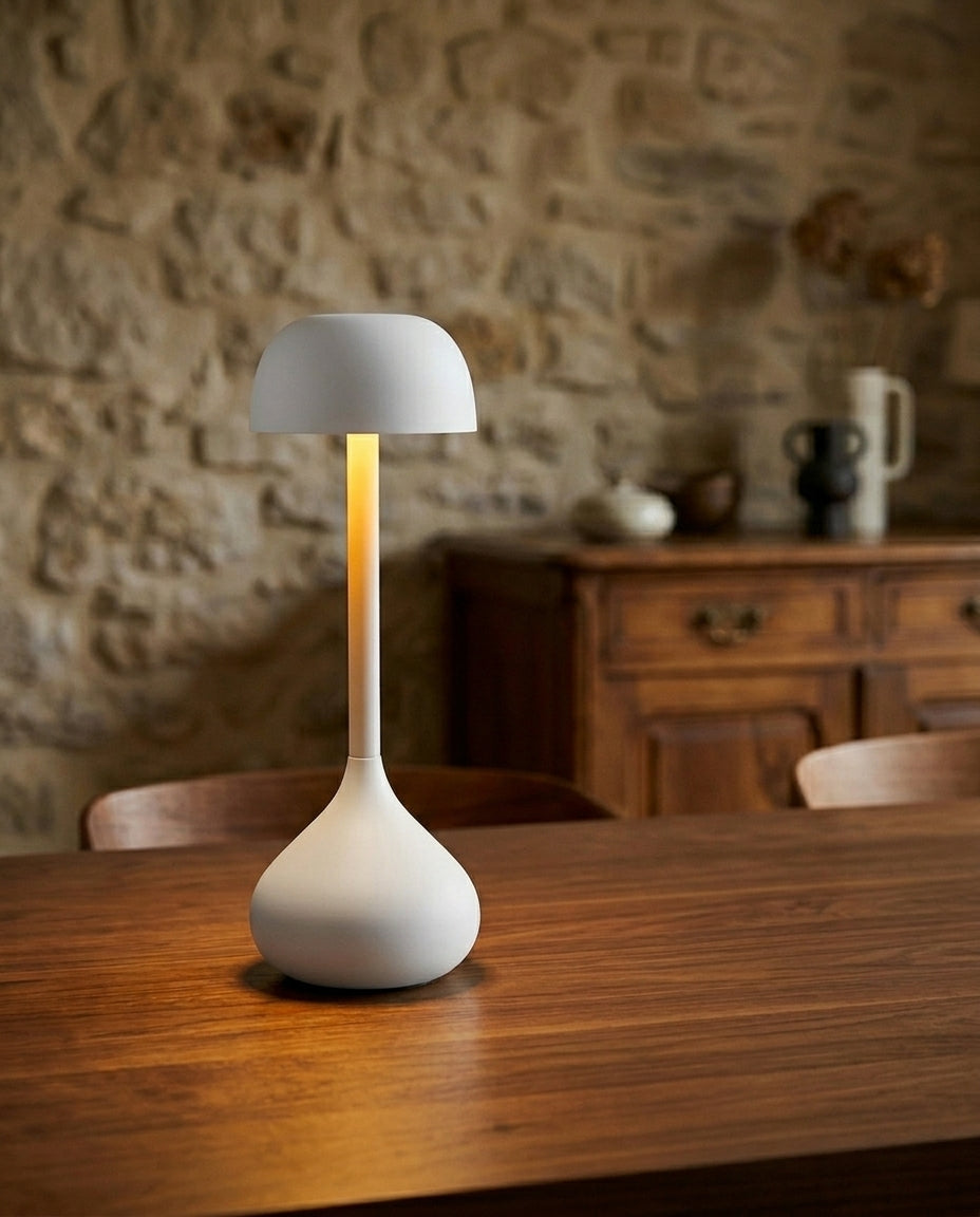 Wireless Dimmable Mushroom Table Lamp | Rechargeable