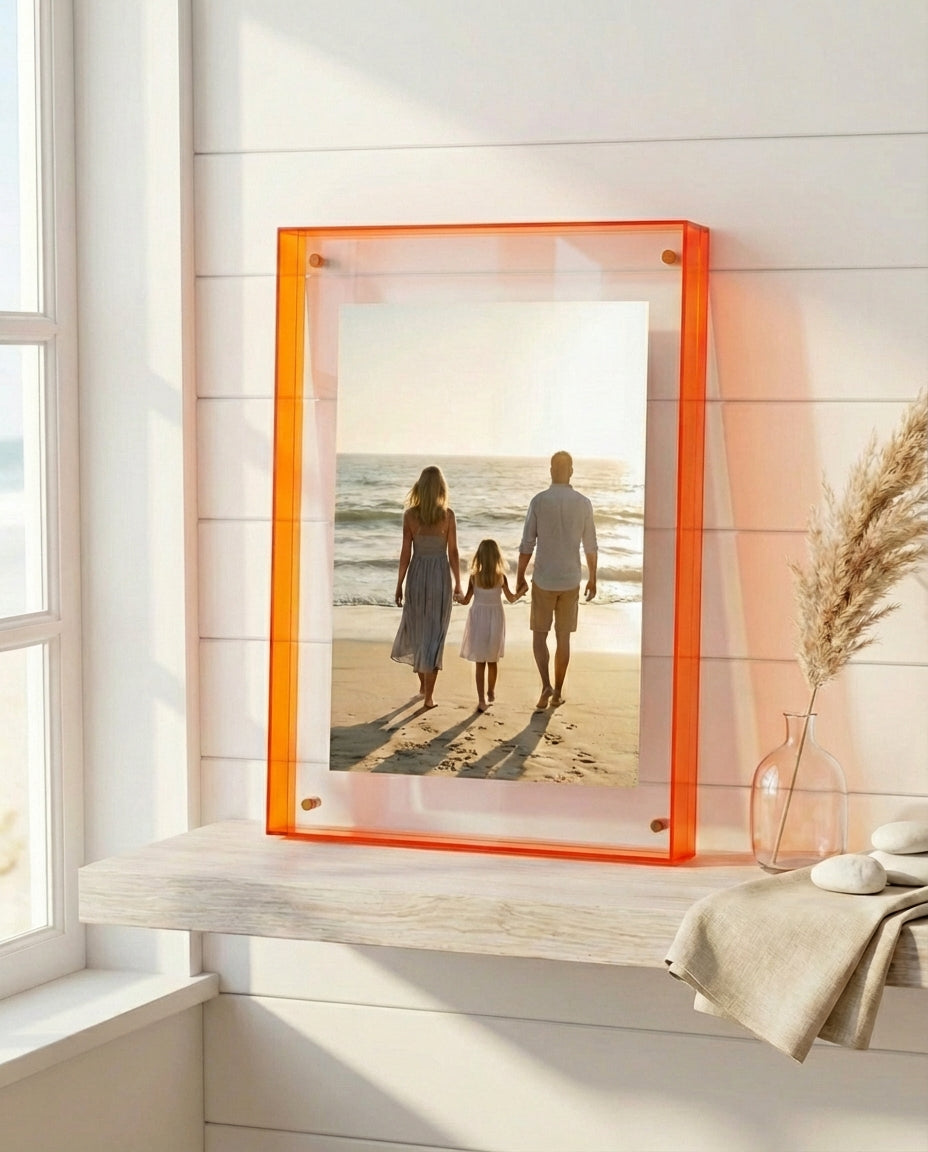 Coloured Acrylic Photo Frame | Modern Minimalist Design