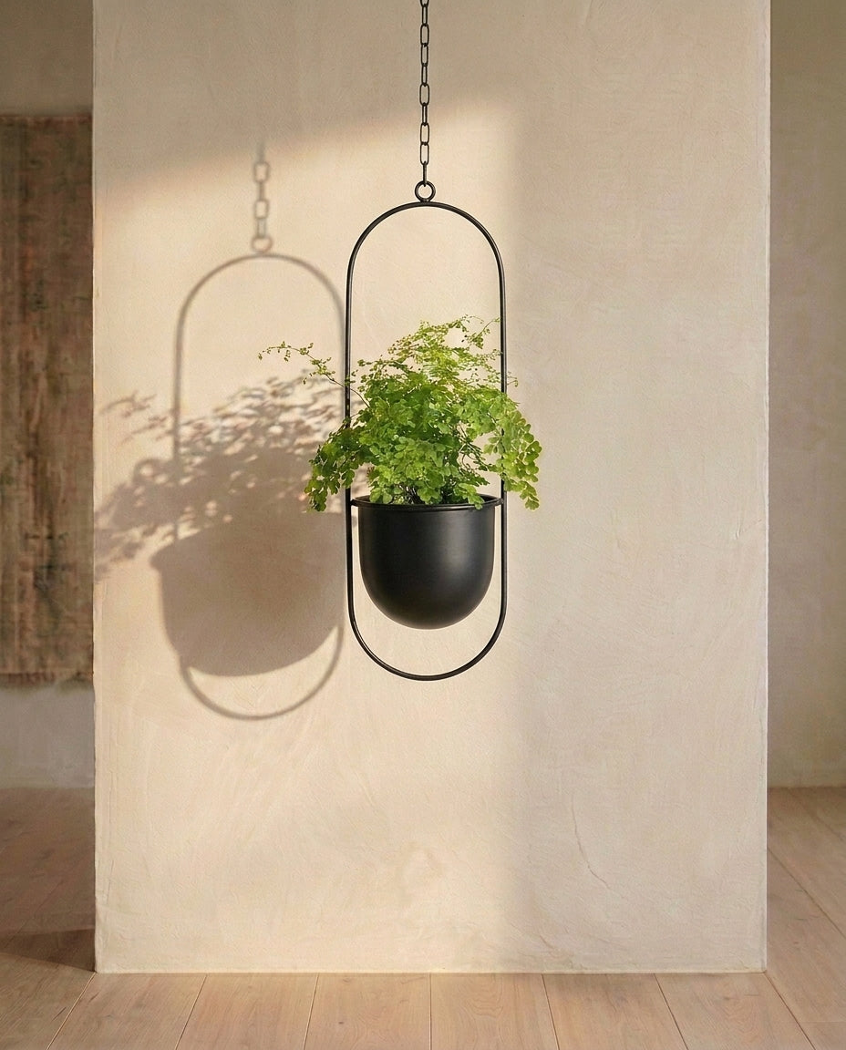 Hanging Plant Holder Indoor & Outdoor | Gold Ring Planter
