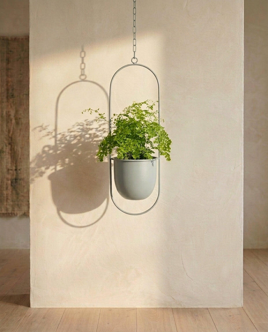 Hanging Plant Holder Indoor & Outdoor | Gold Ring Planter