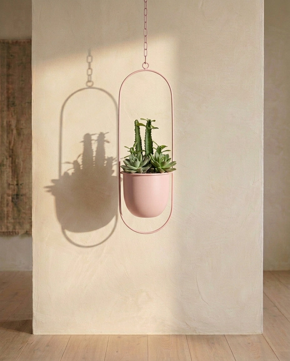 Hanging Plant Holder Indoor & Outdoor | Gold Ring Planter