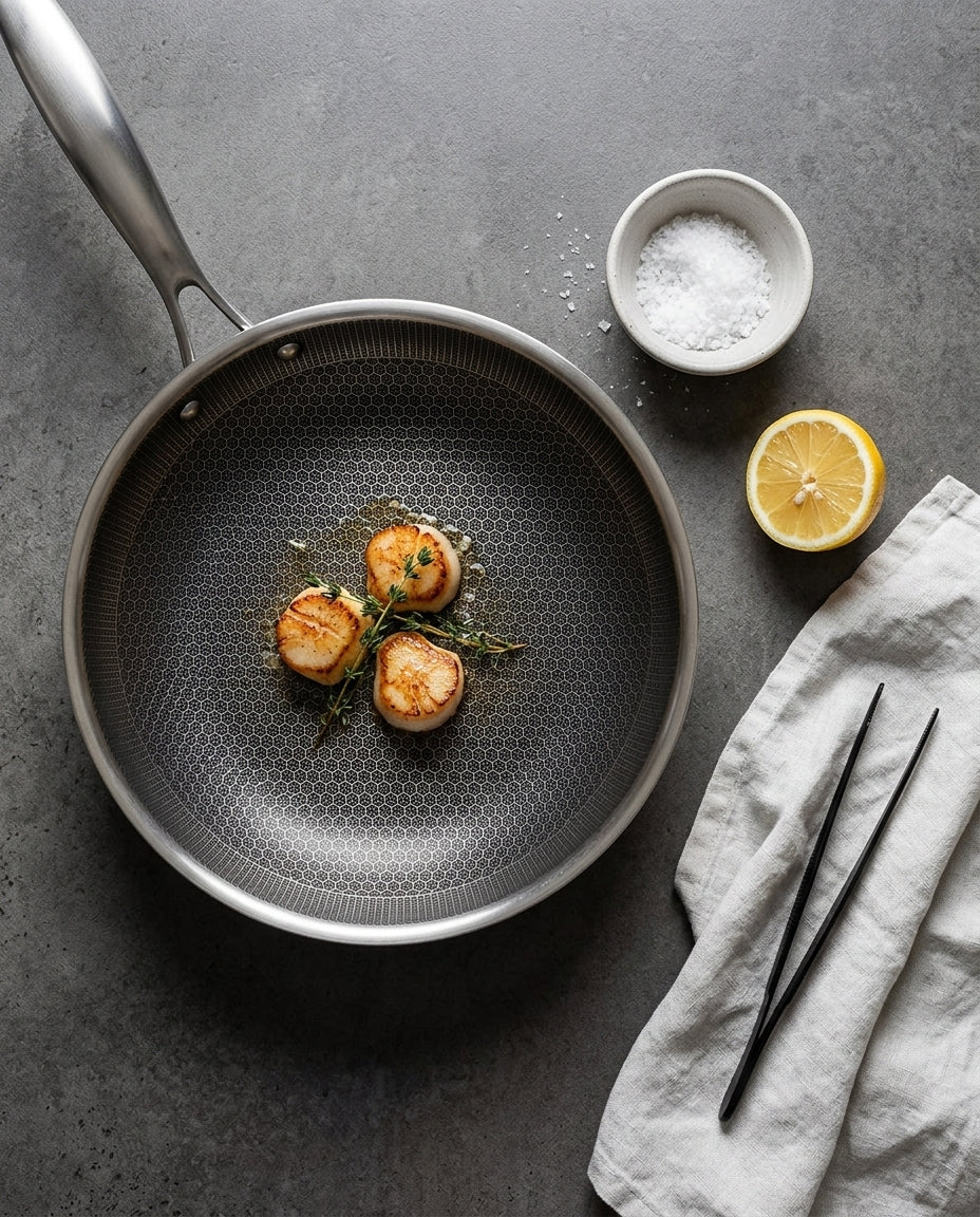 Stainless Steel Non-Stick Frying Pan | PixelCook Pro 30cm