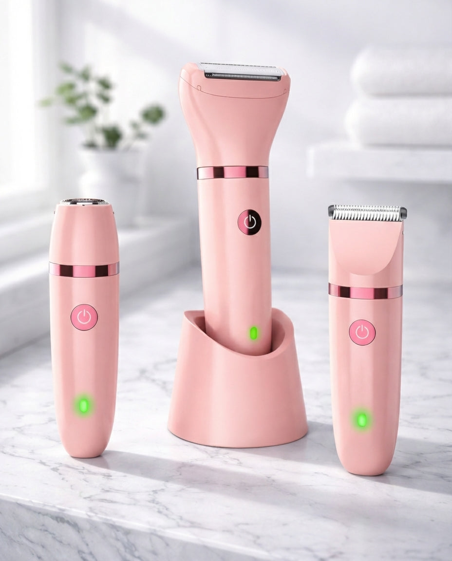 Electric Ladies Shaver 3-in-1 | Face & Body Hair Removal