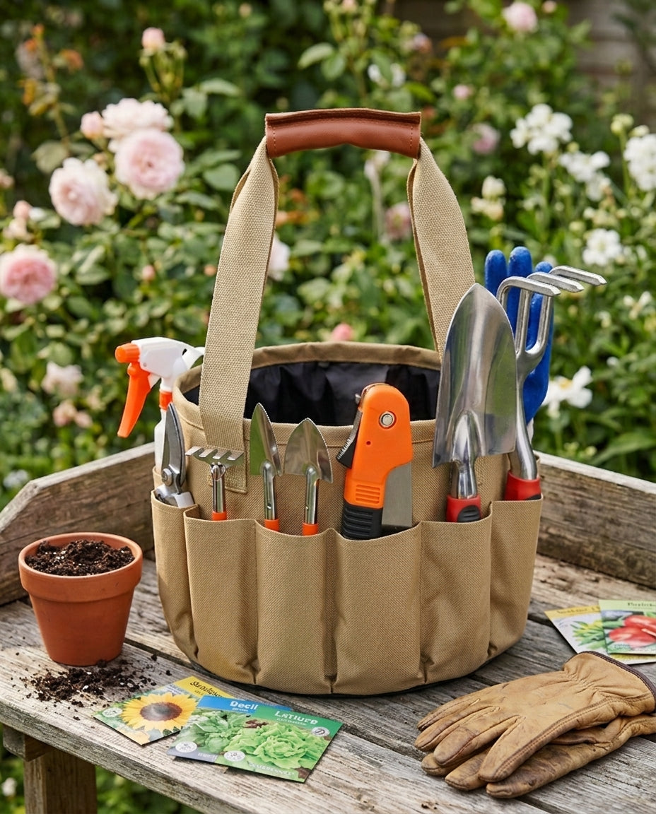 Garden Tool Set with Carry Bag – 10-Piece Kit
