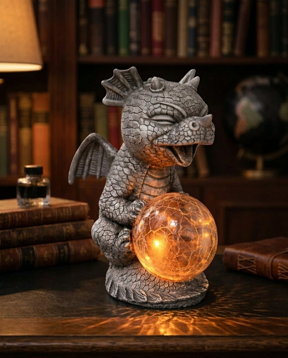Dragon Orb LED Table Lamp – Warm Glow for Home & Office