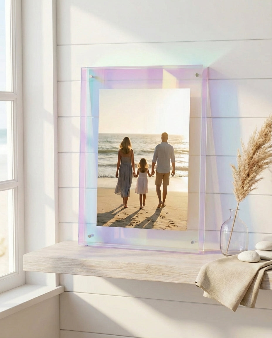 Coloured Acrylic Photo Frame | Modern Minimalist Design