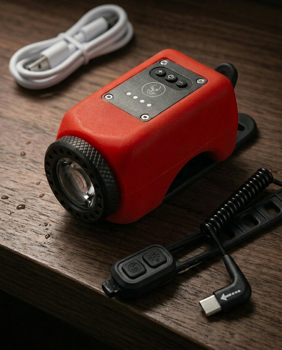 StreetGuard Cycle Beacon | 110dB Horn & COB Headlight in One