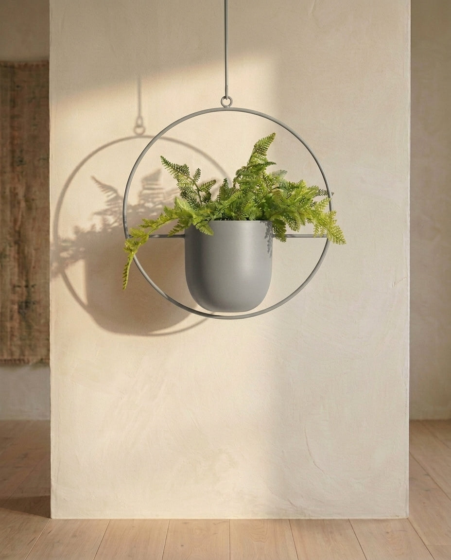 Hanging Plant Holder Indoor & Outdoor | Gold Ring Planter