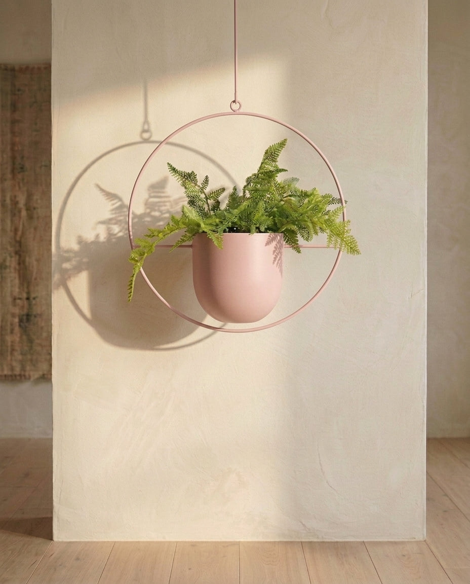 Hanging Plant Holder Indoor & Outdoor | Gold Ring Planter
