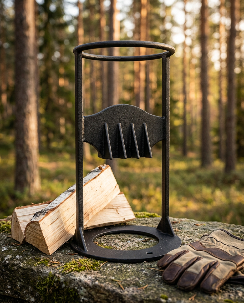 Cast Iron Log Splitter | Manual Wood Splitting Tool