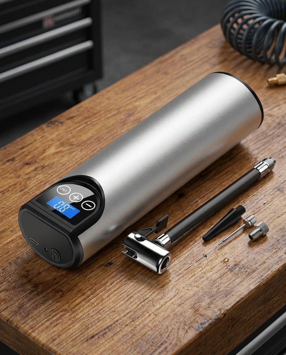 Portable Electric Air Compressor | Digital Pressure Display