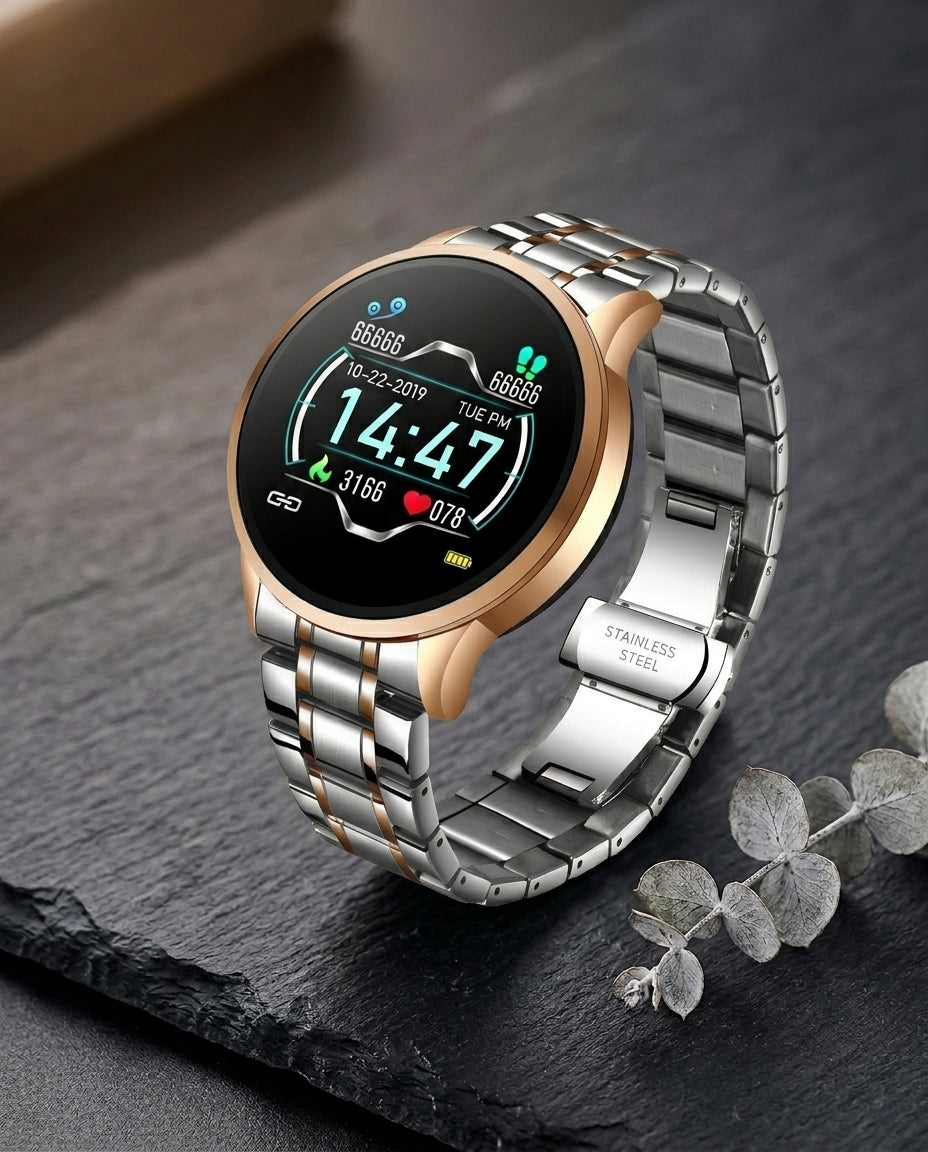 Classic Round Smartwatch – Bluetooth | Apple & Android