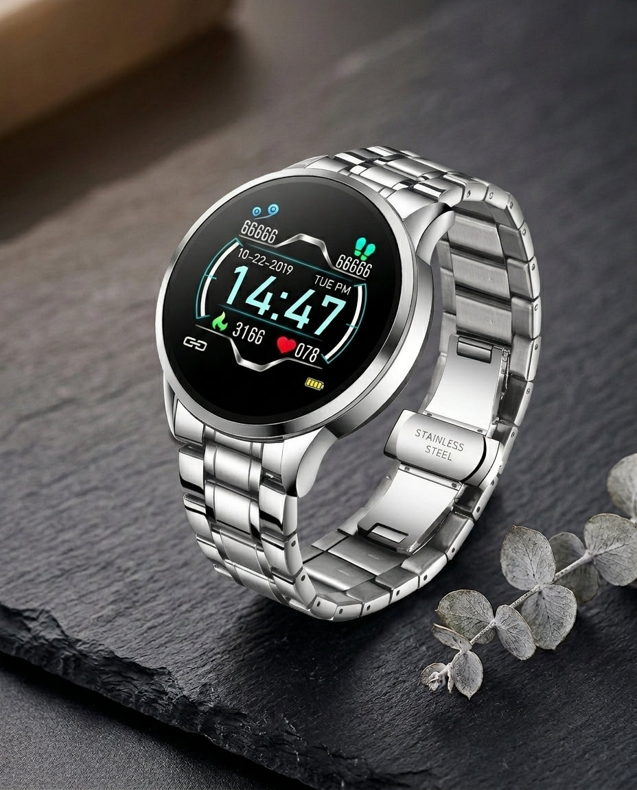 Classic Round Smartwatch – Bluetooth | Apple & Android
