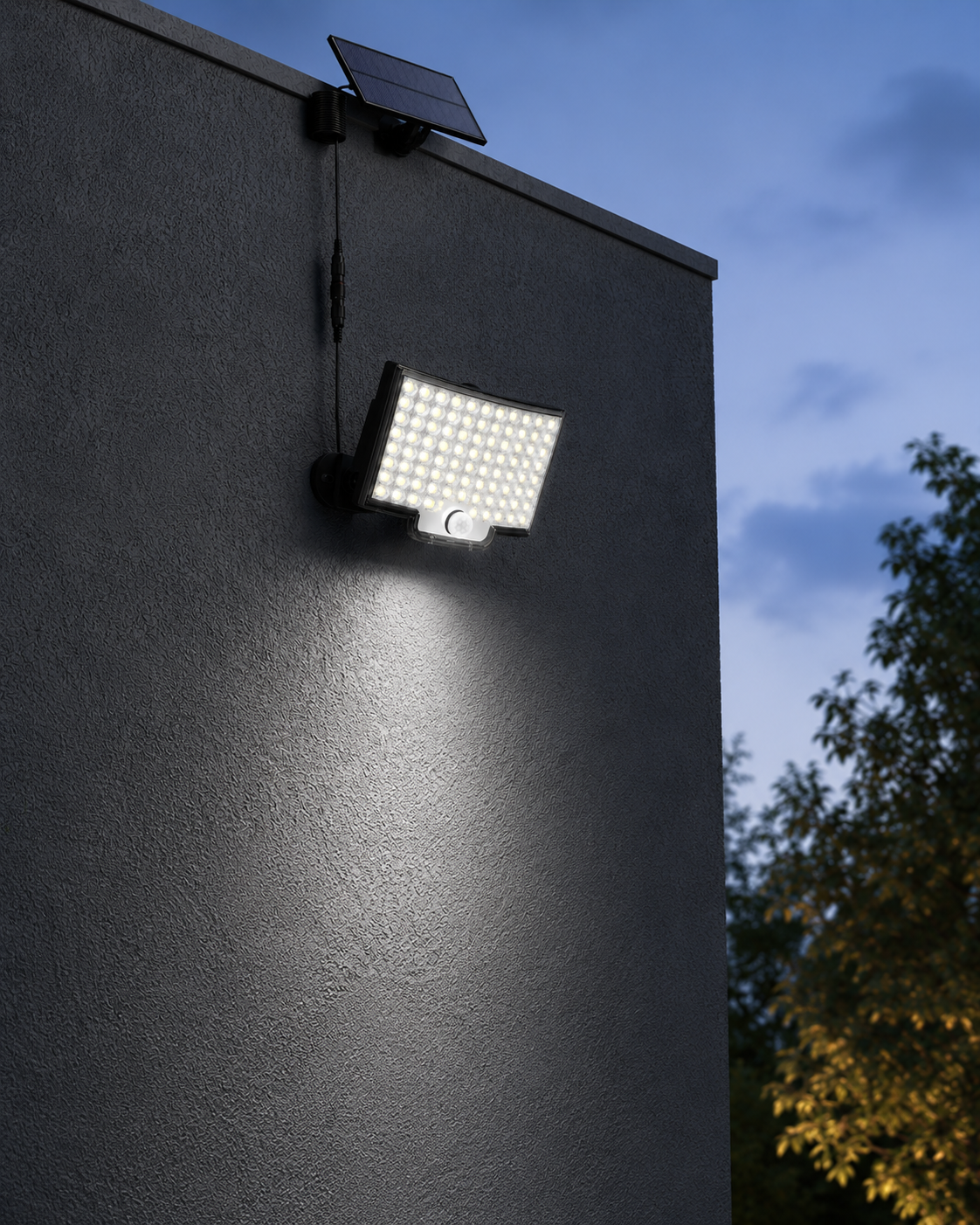 Solar Motion Sensor Light Outdoor | 106 LED 3000lm