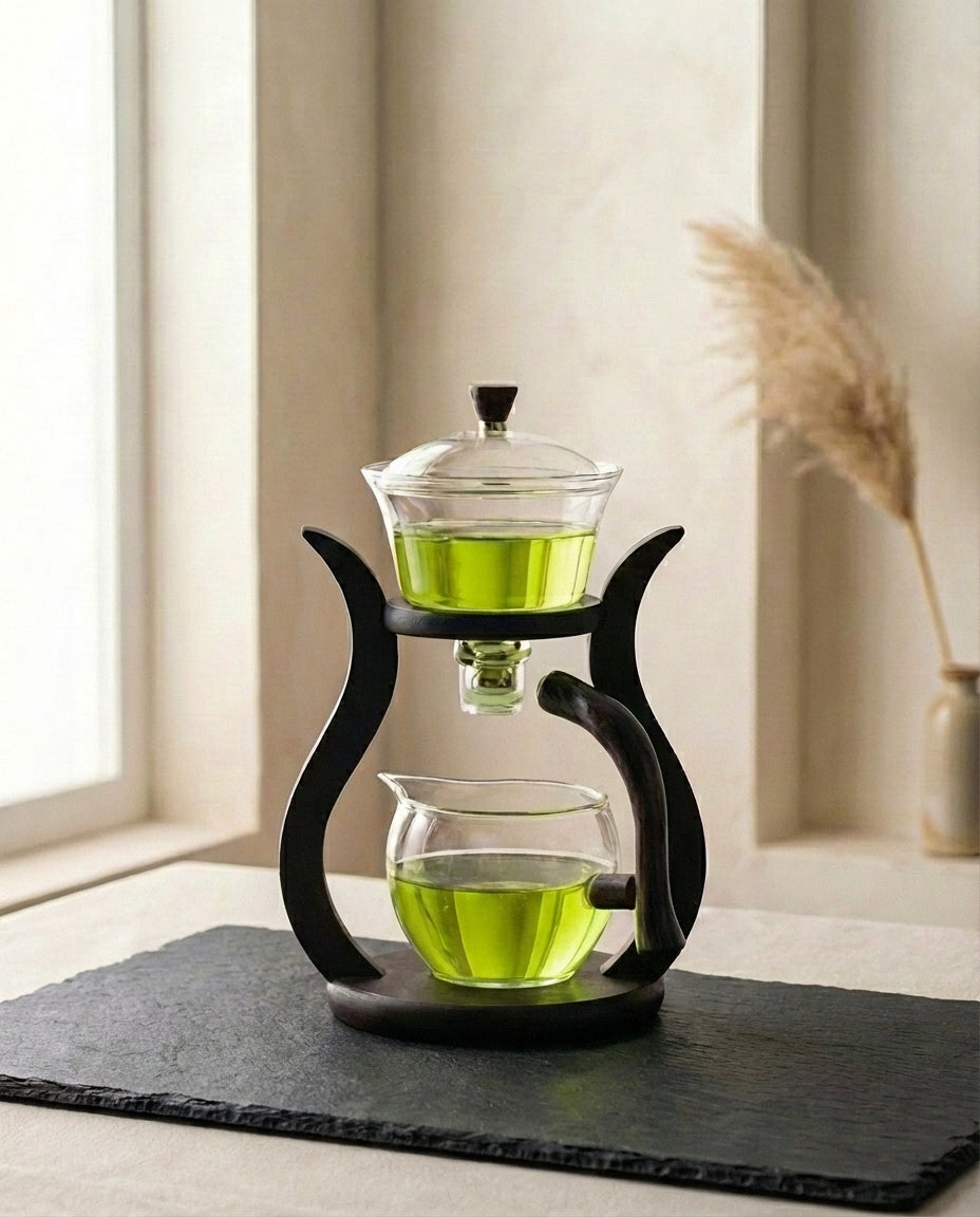 Pour-Over Glass Teapot Set | Magnetic Infuser & Drip Control