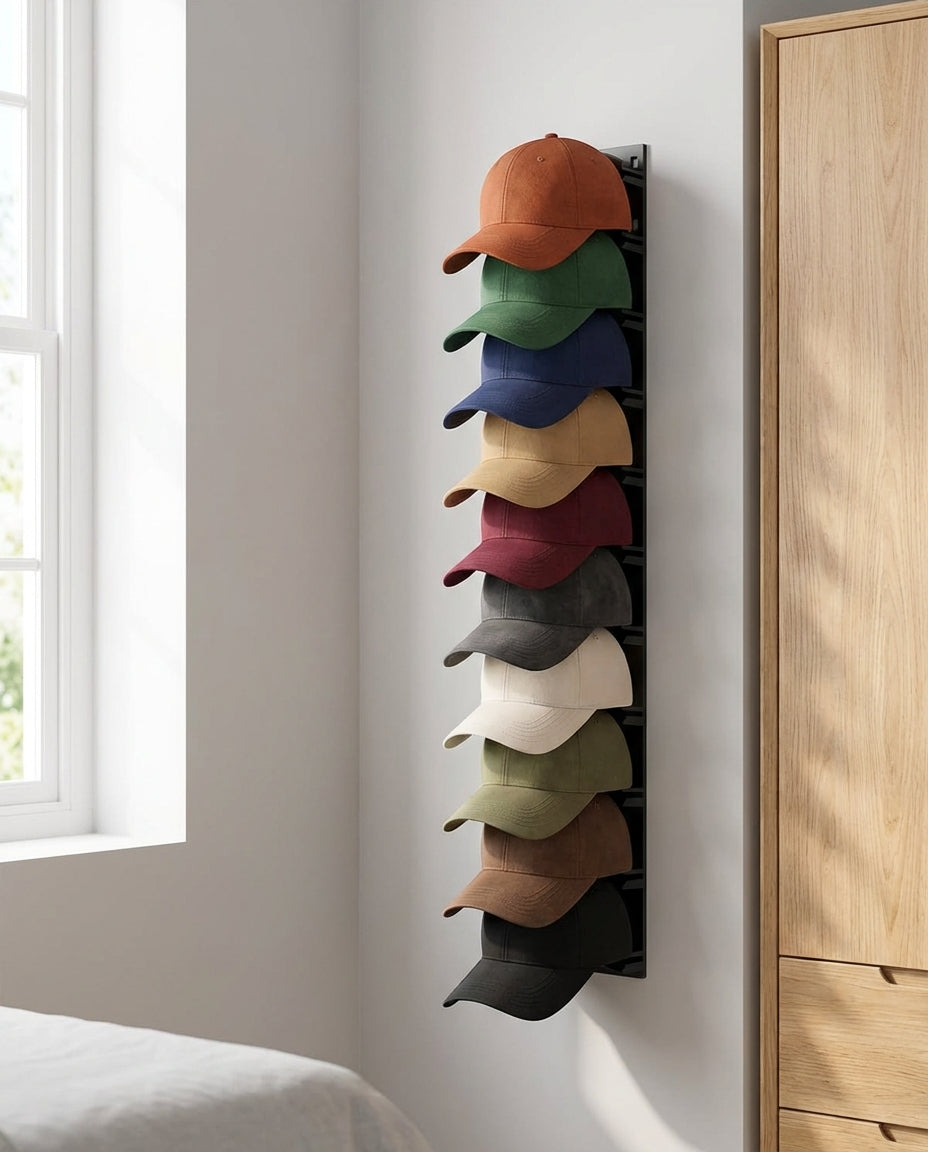 CapStack Pro – Vertical Hat Display Rack