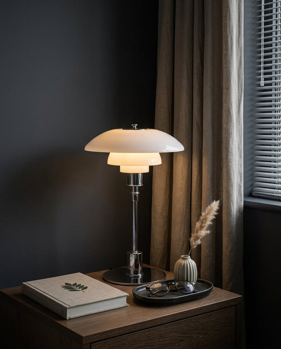 Danish LED Table Lamp – Scandinavian Design | Iron & Glass