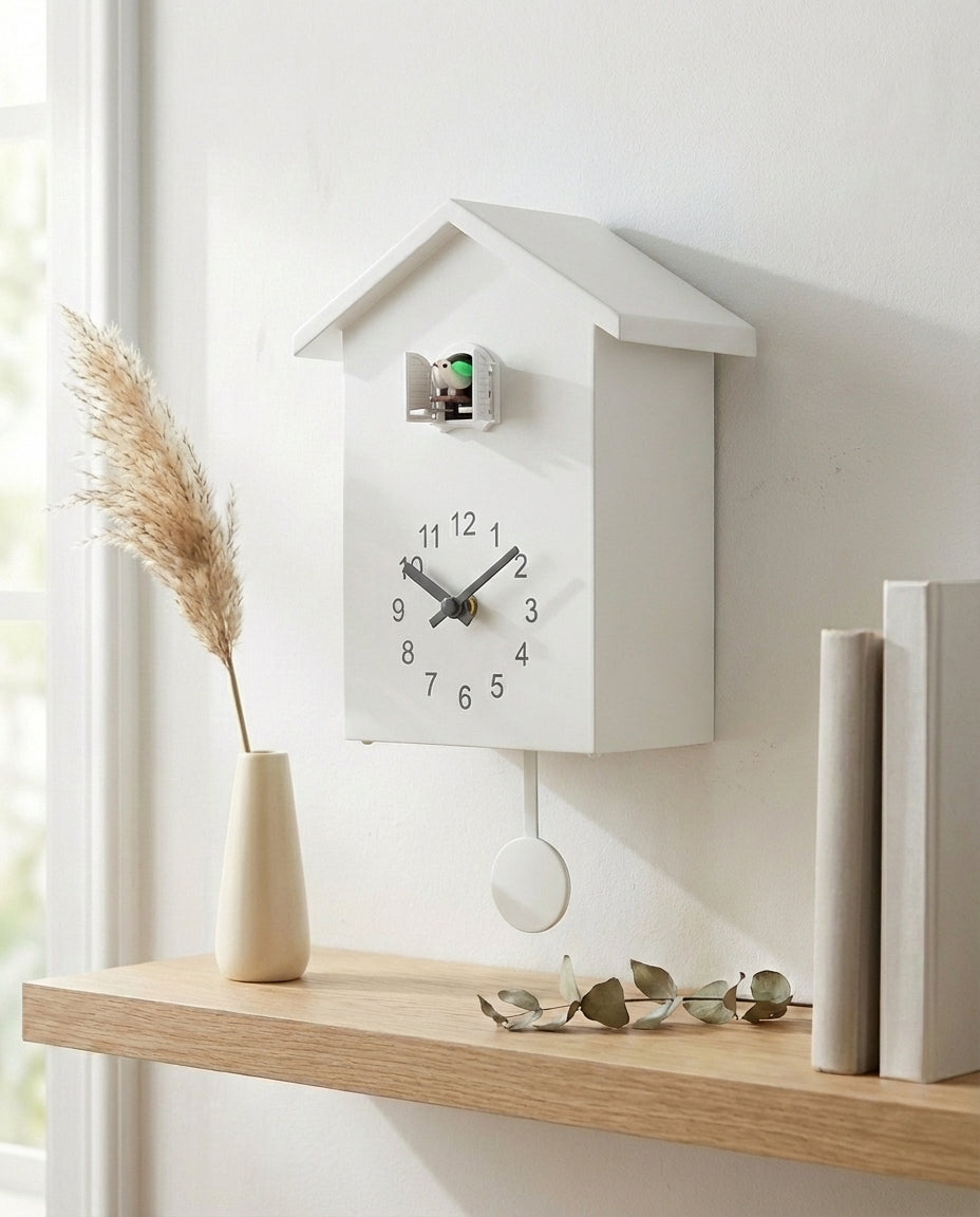 Cuckoo Wall Clock – Modern Minimalist Design | Silent Mode