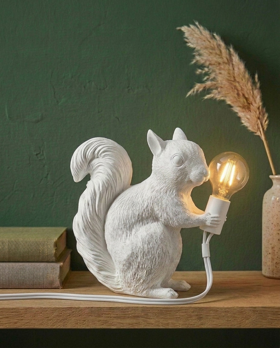 LED Squirrel Table Lamp | Warm Light for Kids' Rooms