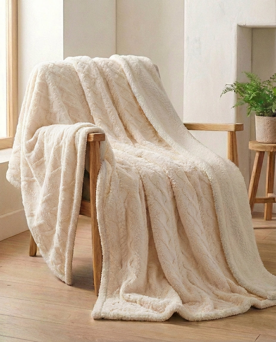 Lambswool Fleece Winter Blanket | Heavyweight & Warm