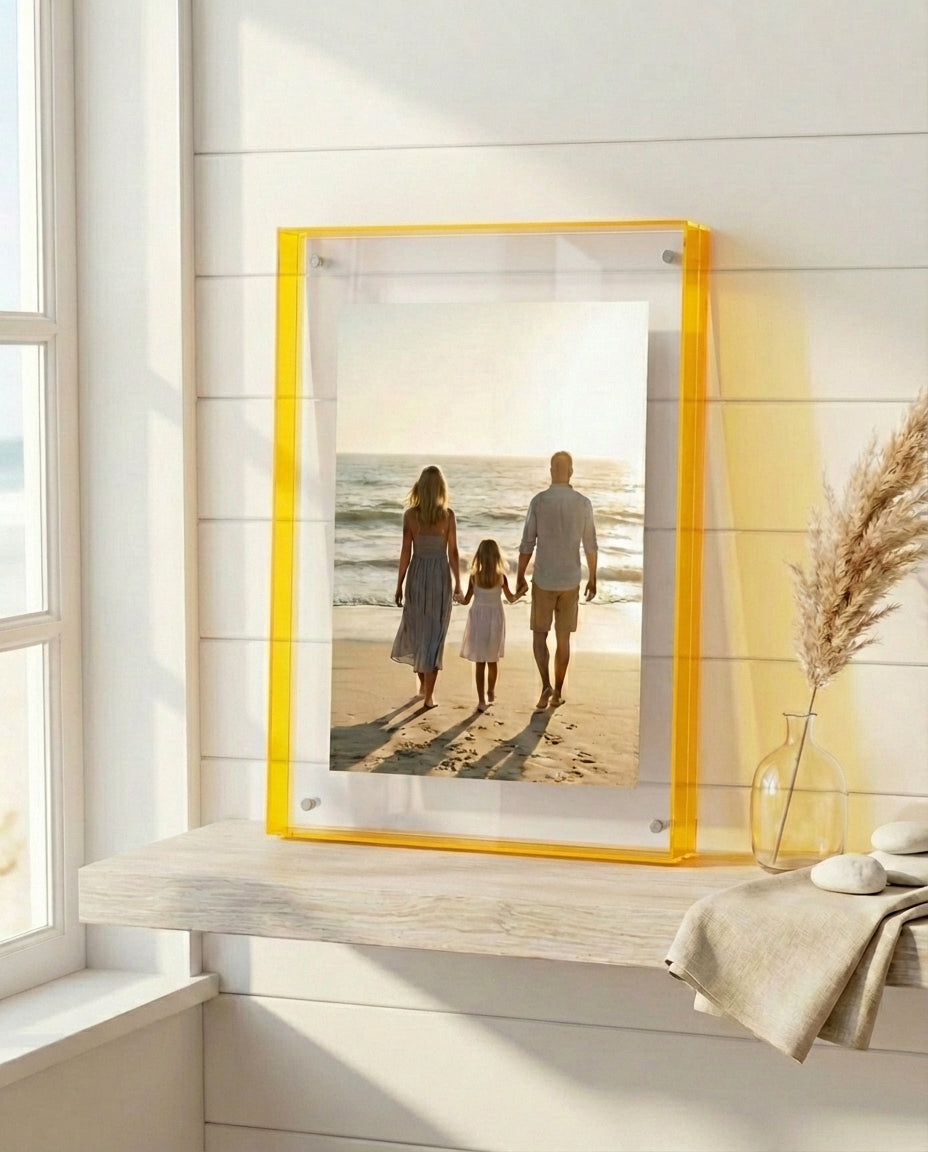 Coloured Acrylic Photo Frame | Modern Minimalist Design
