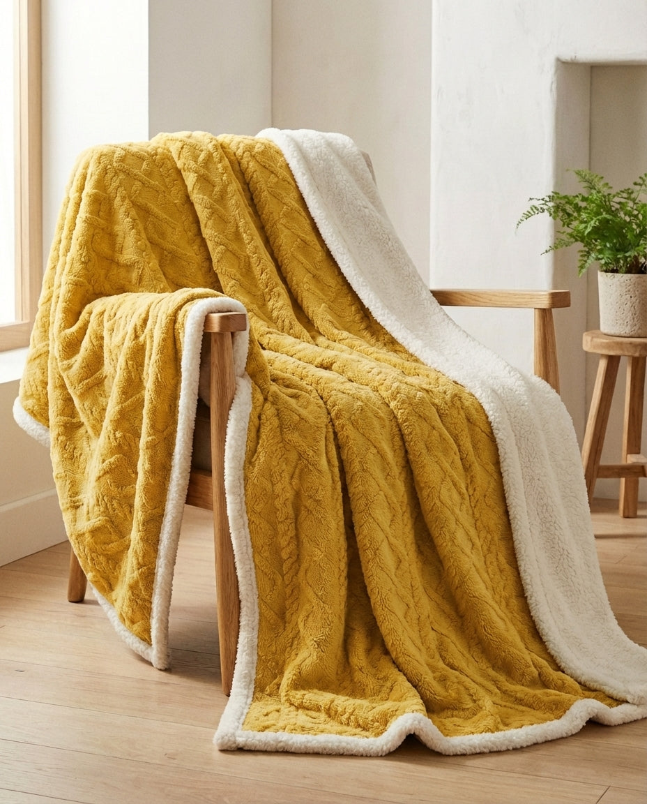Lambswool Fleece Winter Blanket | Heavyweight & Warm
