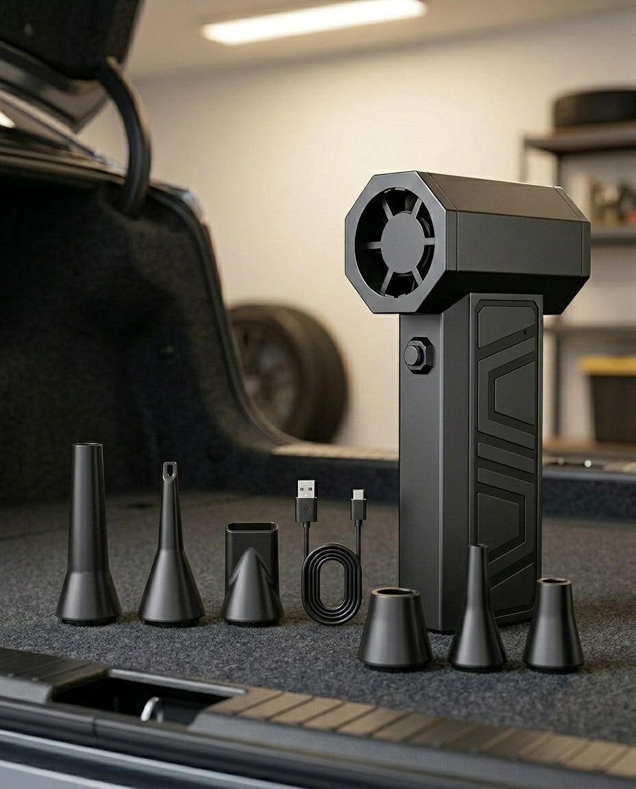 Mini Air Blower & Vacuum | 130,000 RPM Cordless Jet Fan