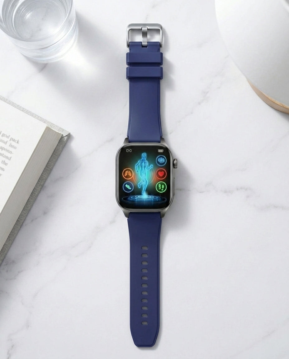 Health Smartwatch – ECG, Blood Pressure & Heart Rate Monitor
