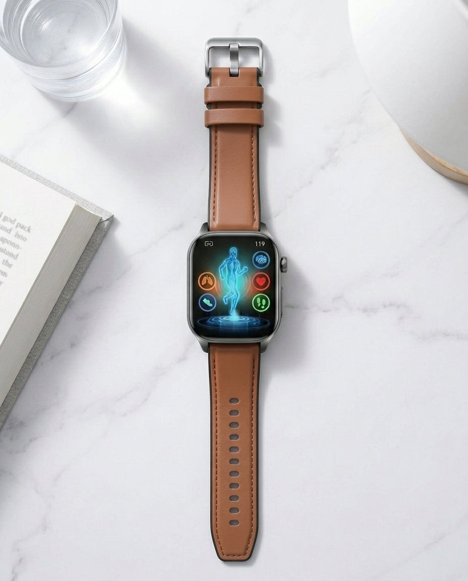 Health Smartwatch – ECG, Blood Pressure & Heart Rate Monitor
