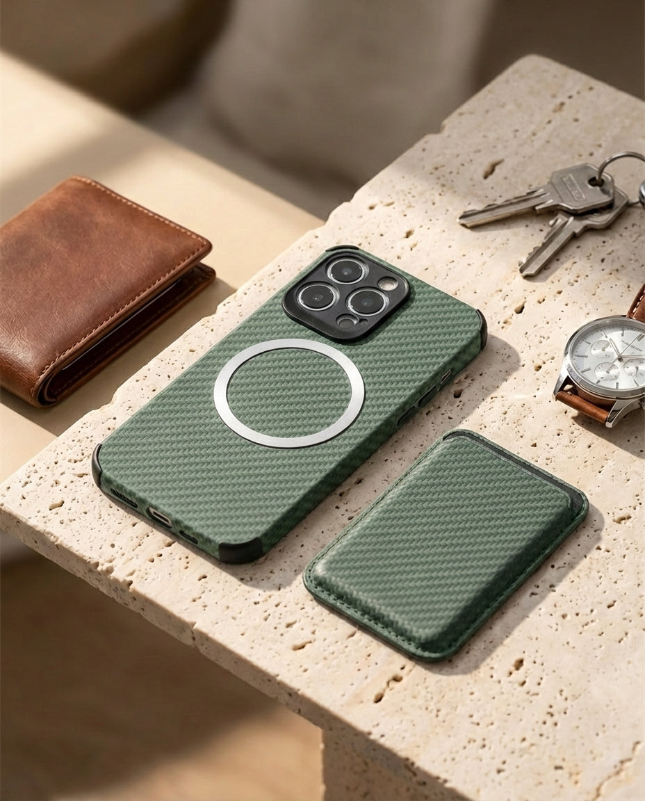 MagSafe Wallet Phone Case | CarbonShield Folio
