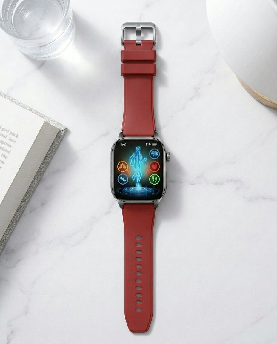 Health Smartwatch – ECG, Blood Pressure & Heart Rate Monitor