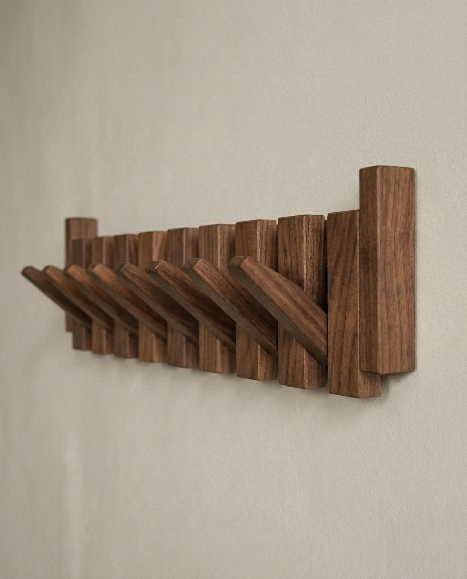 Piano Key Coat Rack – Solid Wood Wall Hook | KeyHang